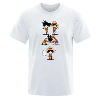 T-Shirt One Piece  Fusion Luffy et Goku