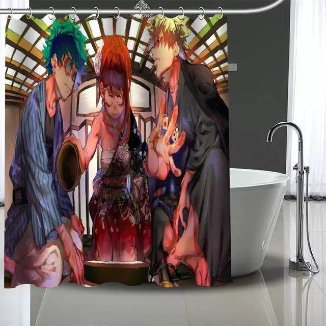 Rideau de Douche My Hero Academia Izuku Katsuki Ochaco