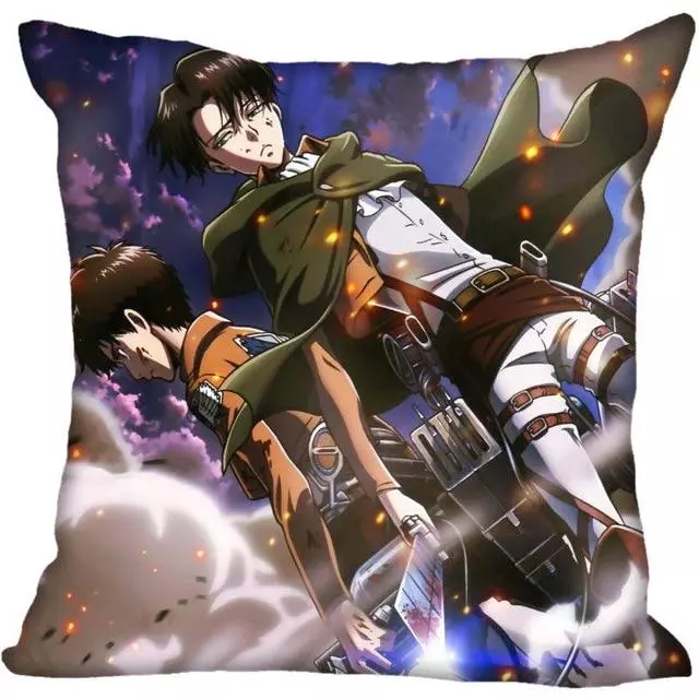 Housse de Coussin Attaque des Titans Eren & Livaï
