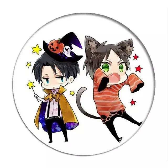 Pin's Attaque des Titans Eren & Livaï Halloween