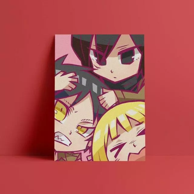 Tableau Attaque des Titans   Eren, Armin et Mikasa Chibi – Image 2