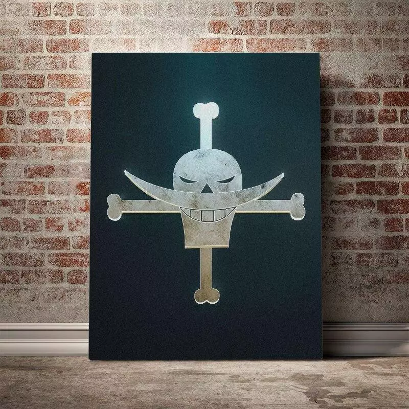 Tableau One Piece Jolly Roger de Barbe Blanche