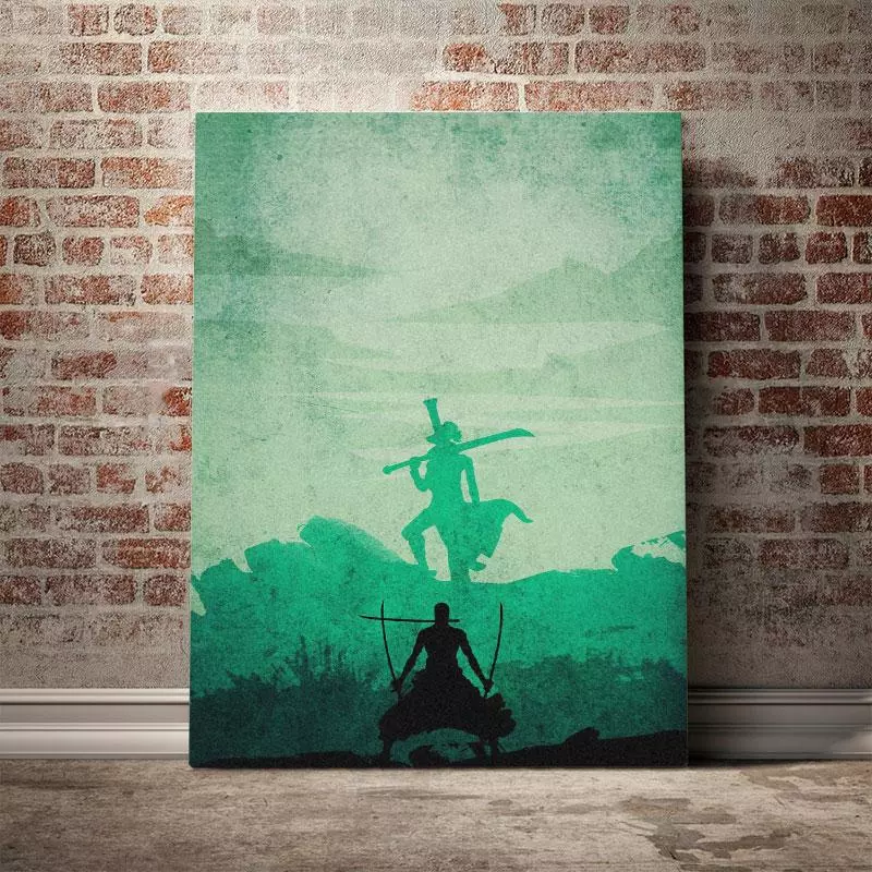 Tableau One Piece Zoro face à Mihawk
