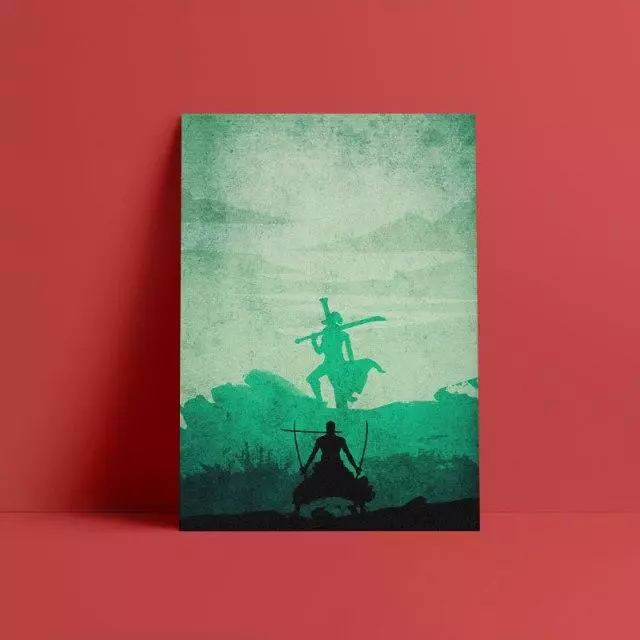 Tableau One Piece Zoro face à Mihawk