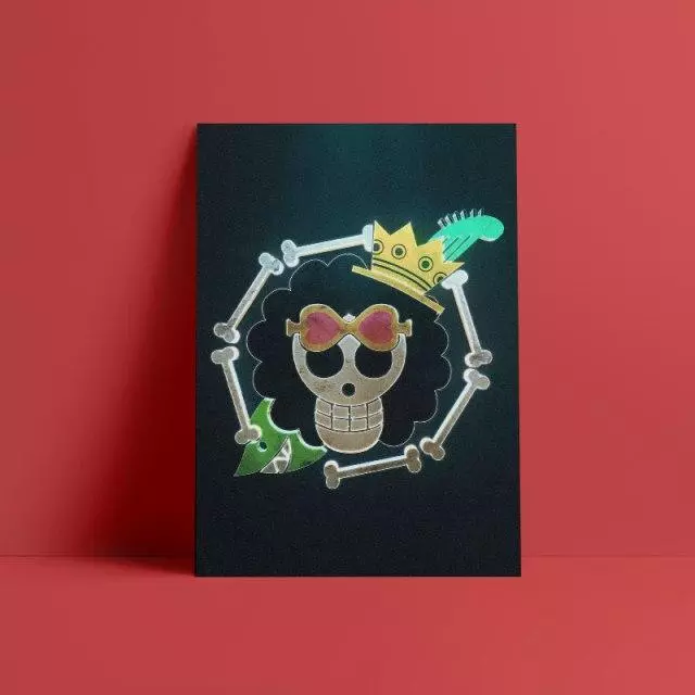 Tableau One Piece Jolly Roger de Brook