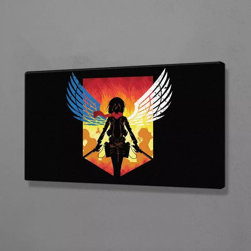 Tableau Attaque des Titans Mikasa Bataillon