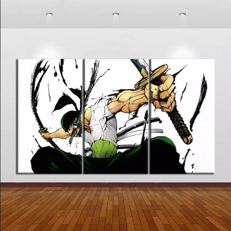 Tableau One Piece Zoro 3 Sabres
