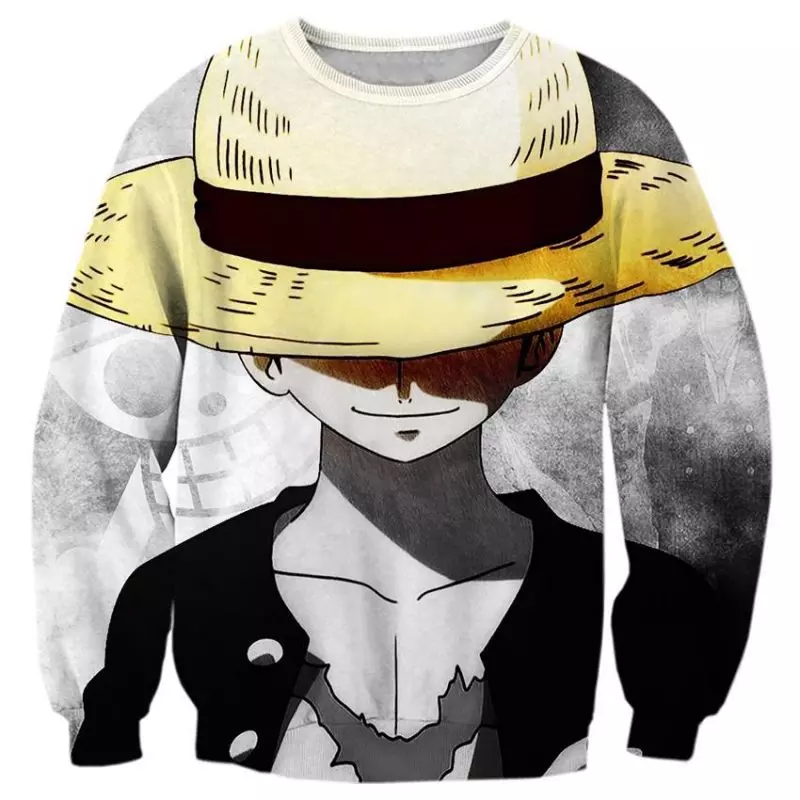 Pull One Piece Chapeau de Paille Black&White
