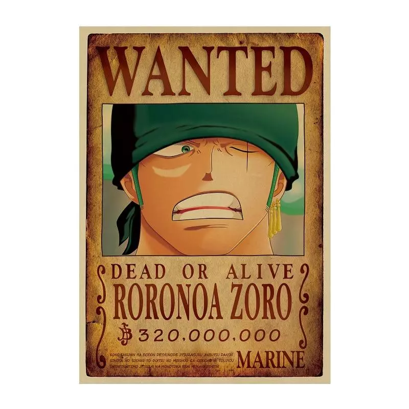Poster Wanted Zoro One Piece