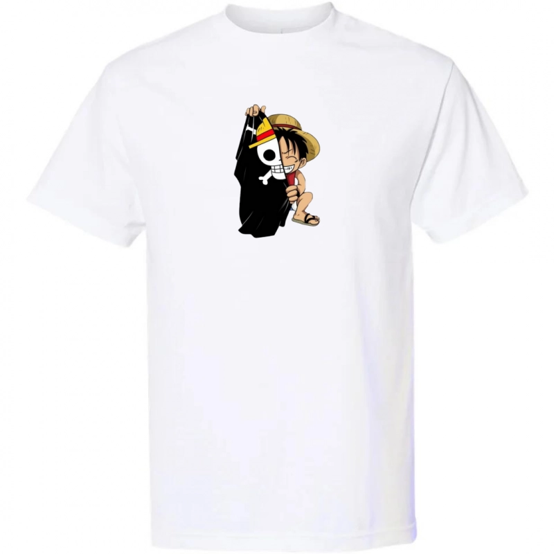 T-Shirt One Piece Luffy Drapeau – Image 2