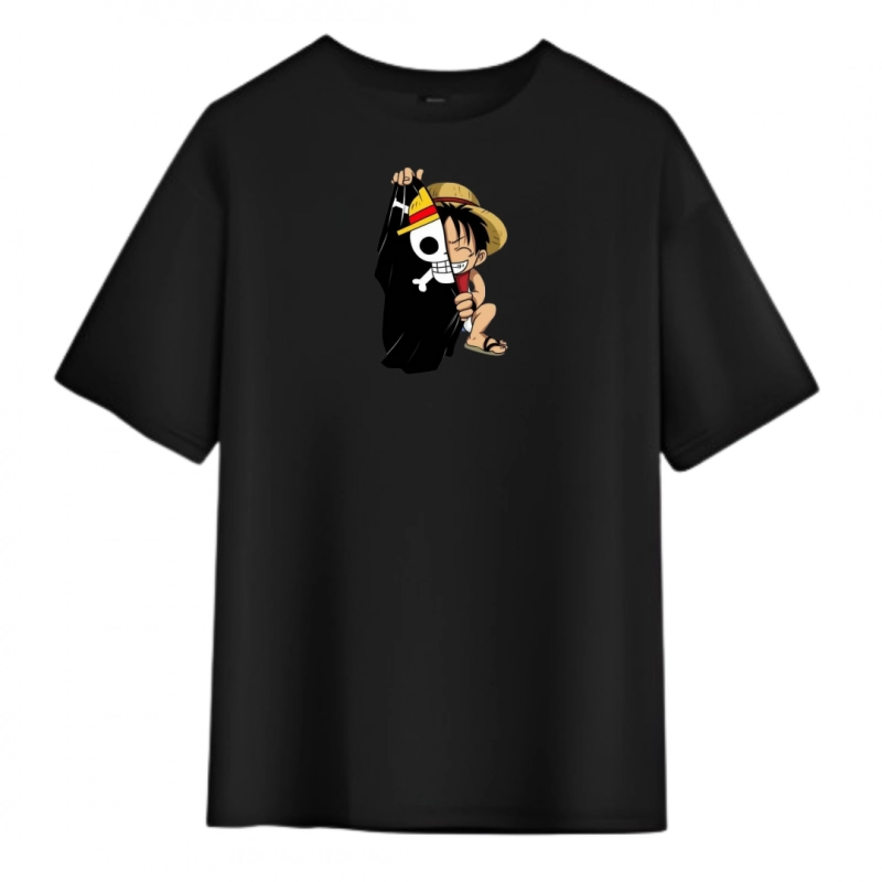 T-Shirt One Piece Luffy Drapeau