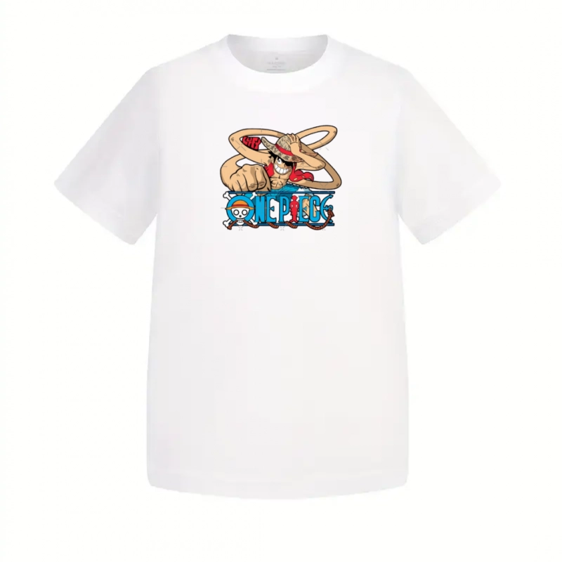 T-Shirt Enfant One Piece Luffy Poing Etiré – Image 2