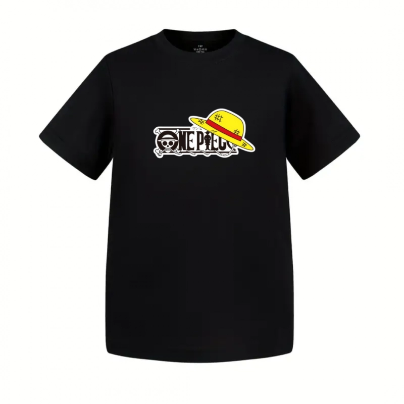 T-Shirt Enfant One Piece Emblème One Piece Chapeau