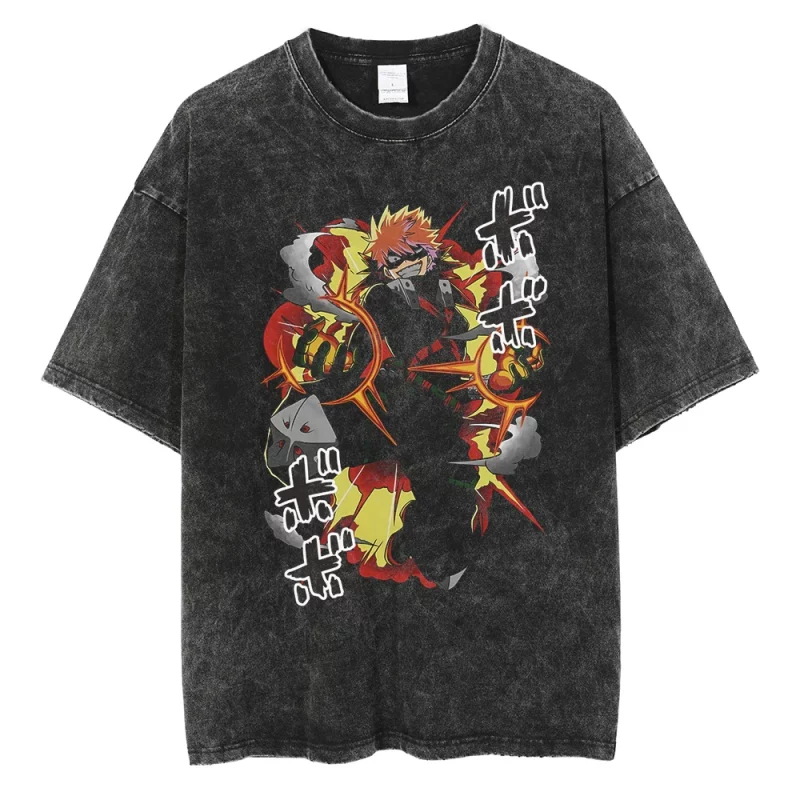 T-Shirt MHA Bakugo Explosion Délavé