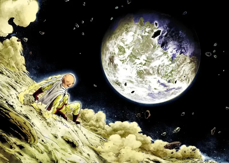 Poster One Punch Man Sataima Earth