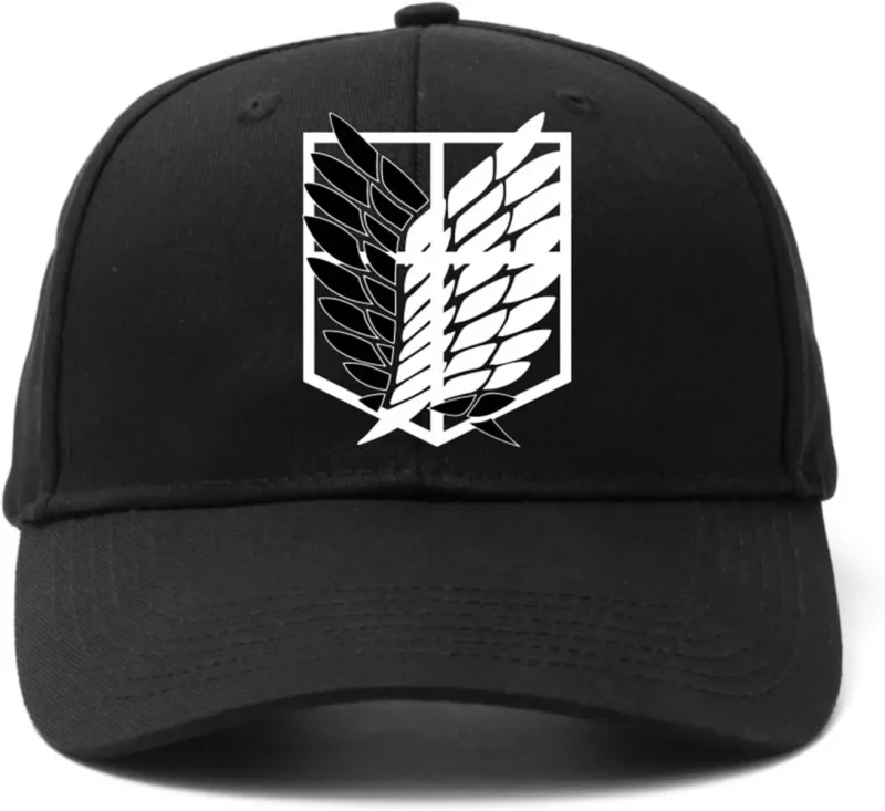 Casquette Attaque Des Titans Blason Bataillon D'Exploration Noir & Blanc