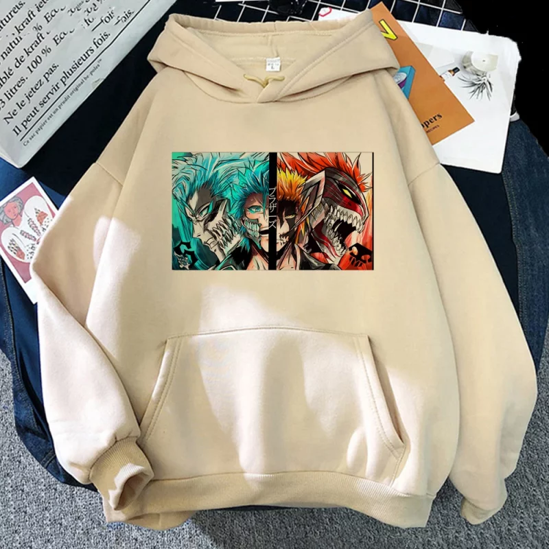 Sweat-shirt à capuche Bleach Ichigo Grimmjow Combat
