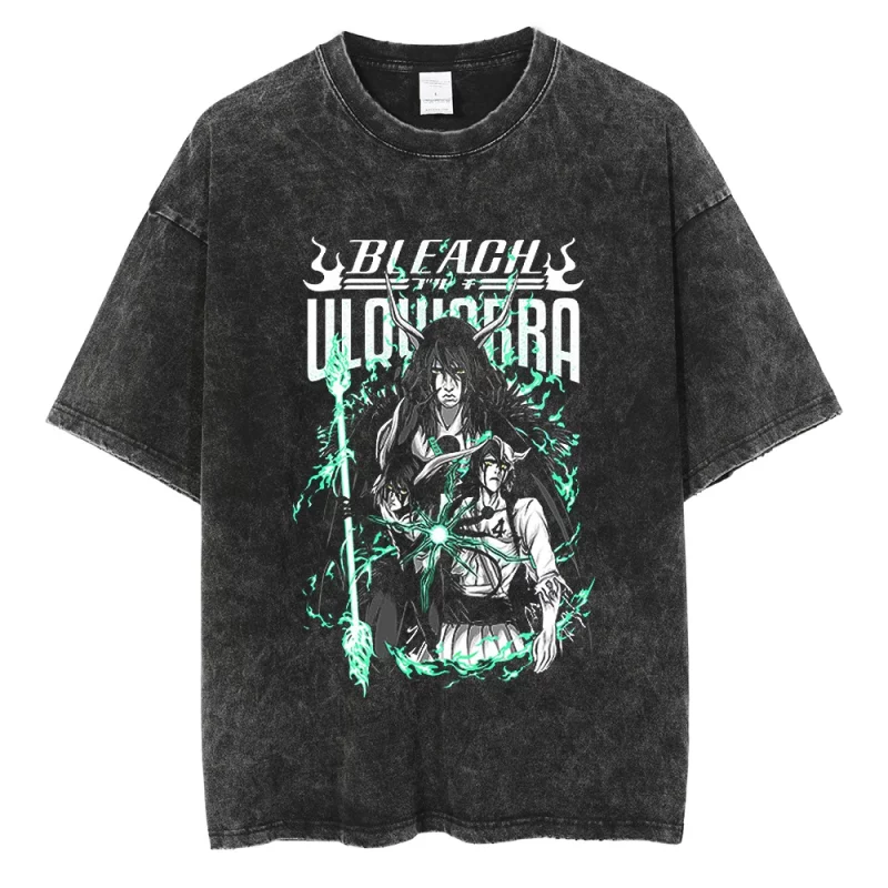 T-Shirt délavé Bleach Ulquiorra Flamme